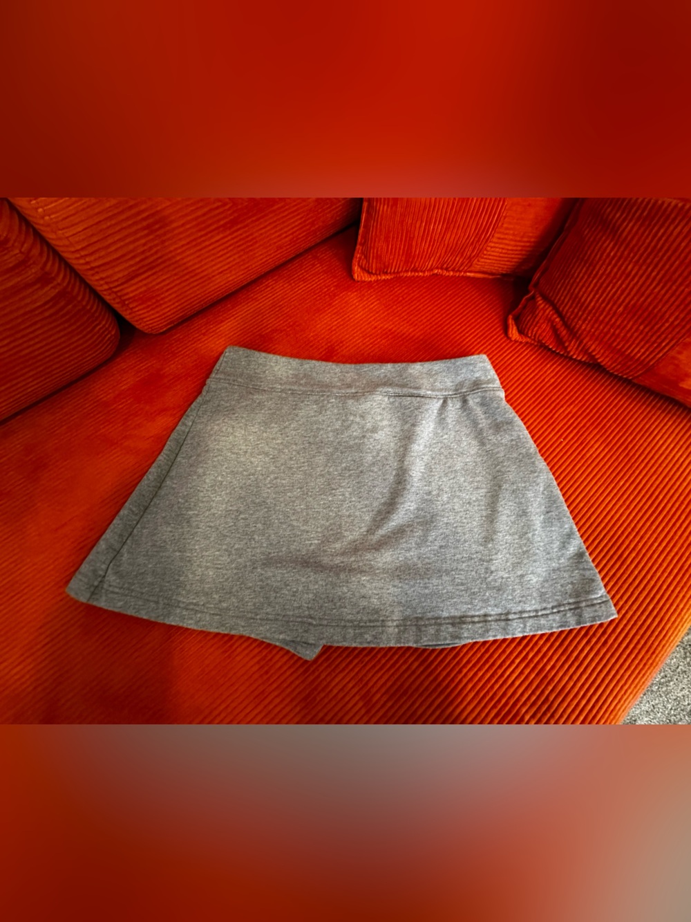 Gray Classic French Terry Athletic Skort - Size L - Picture 3 of 5